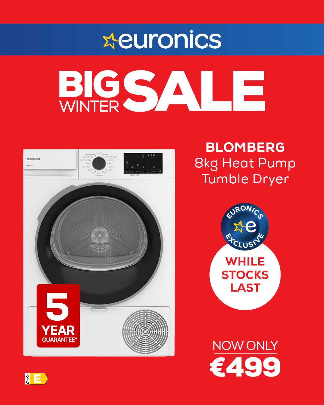 Blomberg 8kg Heat Pump Tumble Dryer