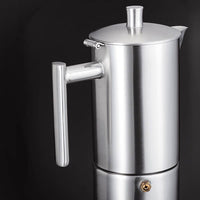 Stellar Coffee Espresso Maker SM52 handle and lid macro detail