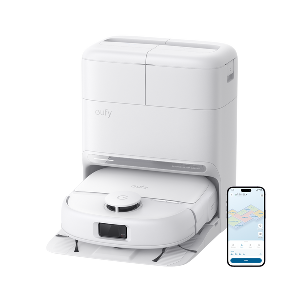 eufy Omni C28 Robot Vacuum & Mop with Extra Dust Bags, White - official product image