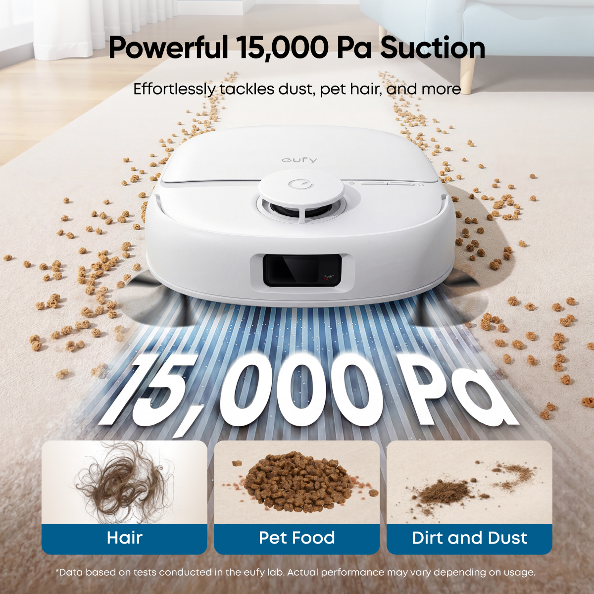 eufy Omni C28 Robot Vacuum & Mop with Extra Dust Bags, White - official product image