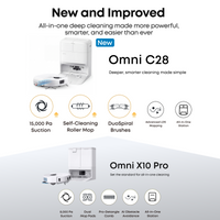 eufy Omni C28 Robot Vacuum & Mop with Extra Dust Bags, White - official product image