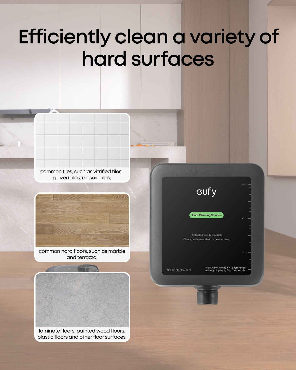 Eufy Floor Cleaning Solution 600 ml for Omni E25 | T291HA11