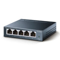 TP-Link TL-SG105 5 port Steel Gigabit Switch — side angle, 5 ports visible