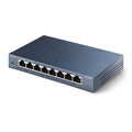 TP-Link TL-SG108 8 port Steel Gigabit Switch — angled view, 8 ports visible
