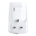 TP-Link TL-WA850RE N300 Universal Range Extender — back view showing EU-style pass-through power socket