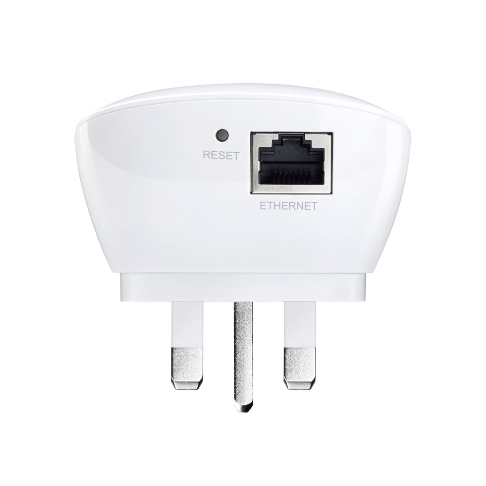 TP-Link TL-WA850RE N300 Universal Range Extender — back view showing Ethernet port and reset button