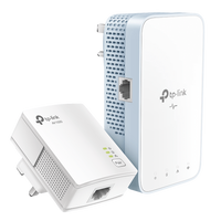 TP-Link TL-WPA7517 KIT AV1000 Gigabit Powerline ac Wi-Fi Kit — product view, Wi-Fi powerline unit paired with plain powerline unit