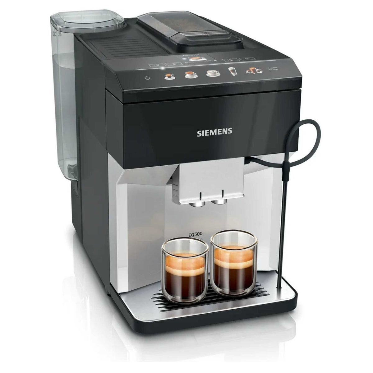 Siemens EQ500 Classic Bean‑to‑Cup Coffee Machine | TP515GB1 (Daylight Silver / Piano Black)