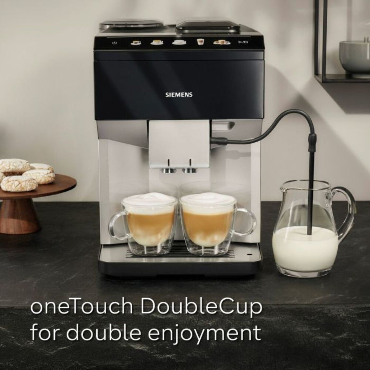 Siemens EQ500 Classic Bean‑to‑Cup Coffee Machine | TP515GB1 (Daylight Silver / Piano Black) – view 5
