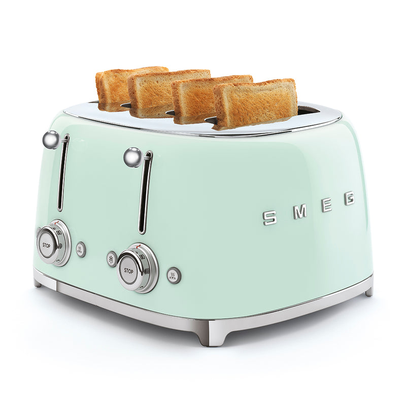 Smeg 50's Retro Style 4 Slice Pastel Green Toaster | TSF03PGUK