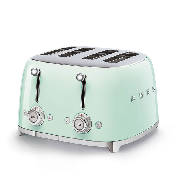 Smeg 50's Retro Style 4 Slice Pastel Green Toaster | TSF03PGUK