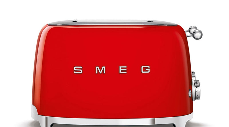 Smeg 50's Retro Style 4 Slice Pastel Red Toaster | TSF03RDUK