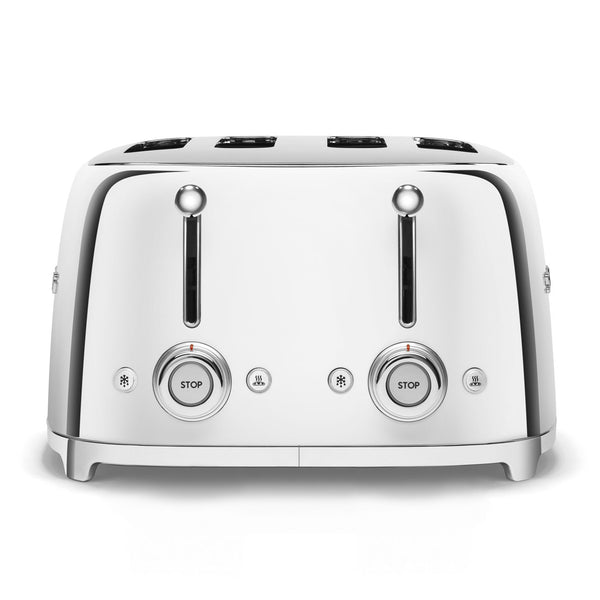 Smeg 50's Retro Style 4 Slice Silver Toaster | TSF03SSUK