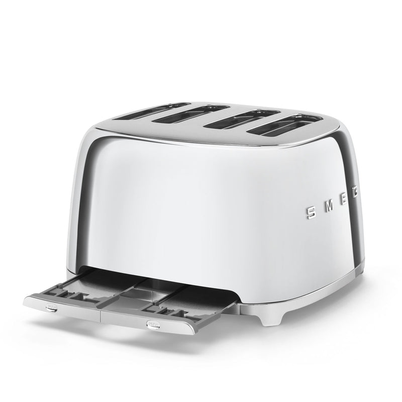 Smeg 50's Retro Style 4 Slice Silver Toaster | TSF03SSUK