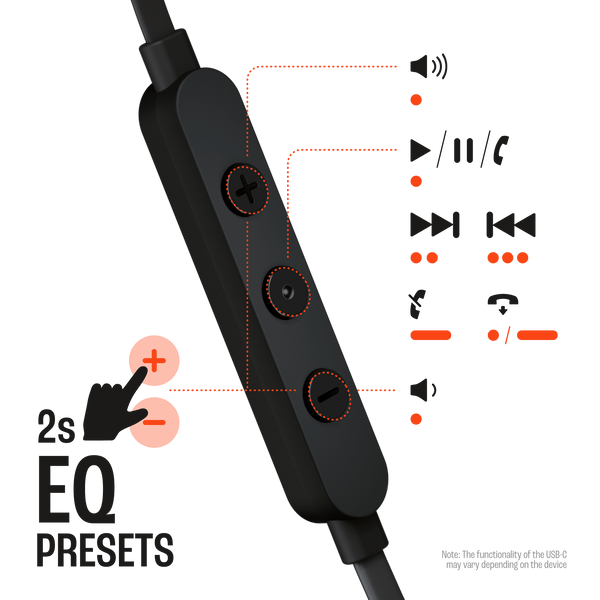JBL Tune 310C Wired USB-C Earbuds Black product image