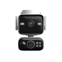 Tapo C675D KIT dual-lens security camera, front view showing both fixed and pan/tilt lens modules