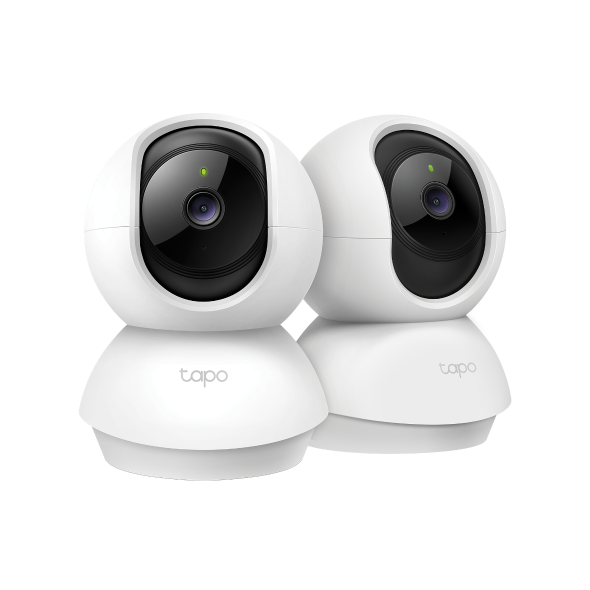 Tapo C210P2 pan and tilt home security Wi-Fi camera, 2-pack, two units side by side