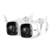 Tapo C310P2 outdoor security Wi-Fi camera, 2-pack, two units with antennas side by side