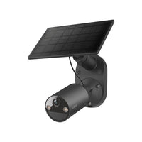 Tapo C411 KIT solar-powered security camera, Black, mounted with solar panel on wall bracket