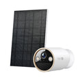 Tapo C460 KIT 4K solar-powered security camera with solar panel, studio shot showing both kit components