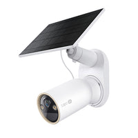 Tapo C460 KIT 4K solar-powered security camera mounted with solar panel on wall bracket