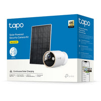 Tapo C460 KIT retail packaging box, Solar-Powered Security Camera Kit 4K Ultra HD, showing camera and panel