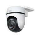 Tapo C500 outdoor pan and tilt security Wi-Fi camera with wall-mount bracket, three-quarter view