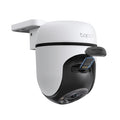 Tapo C500 outdoor pan and tilt security Wi-Fi camera, rear detail showing microSD and reset button