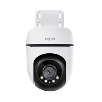 Tapo C510W outdoor pan and tilt security Wi-Fi camera with wall-mount bracket, front view