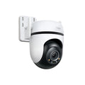 Tapo C520WS outdoor pan and tilt security Wi-Fi camera with dual antennas and wall-mount, three-quarter view