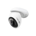 Tapo C560WS 4K outdoor pan and tilt security Wi-Fi camera, three-quarter view showing elongated housing