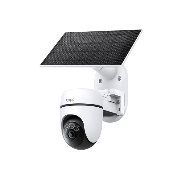 Tapo C610 KIT solar-powered pan and tilt security camera with solar panel, studio shot