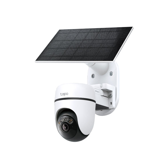 Tapo C630 KIT 3K 5MP solar-powered pan and tilt security camera with solar panel, studio shot
