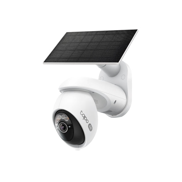 Tapo C660 KIT 4K solar-powered pan and tilt security camera with solar panel, studio shot