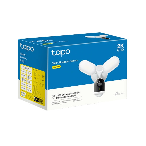 Tapo C720 retail packaging box, Smart Floodlight Camera, 2K QHD, 2800-Lumen Dimmable Floodlight
