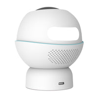Tapo C840 dual-lens smart baby monitor camera, rear view showing speaker grille and USB-C port