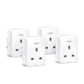 Tapo P110 mini smart Wi-Fi socket, 4-pack — product view showing four plugs