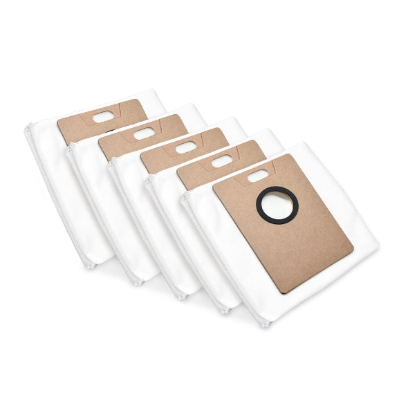 Tapo RVA202 disposable dust bags for RV30/RV20, 5-pack — product view showing five bags