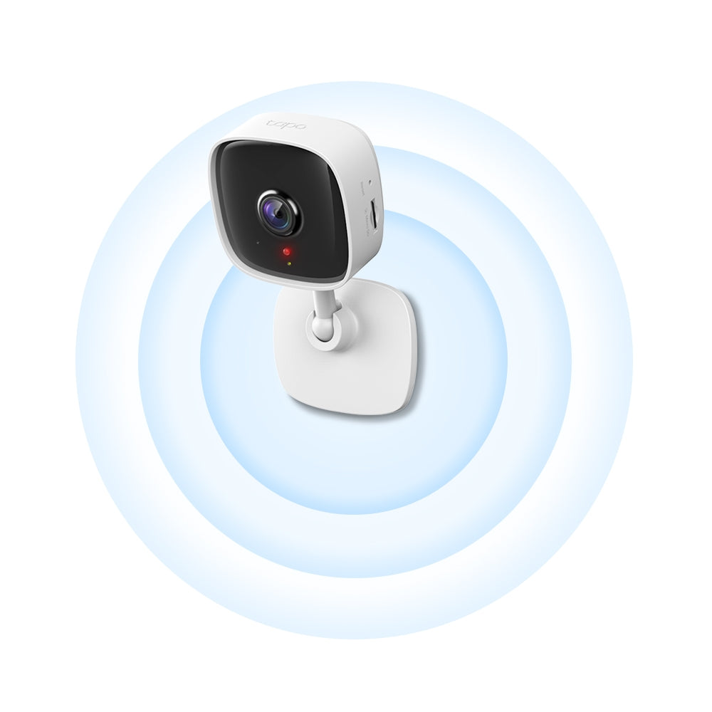 Tapo C110 home security Wi-Fi camera on wall-mount bracket