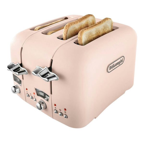 De’Longhi Argento Flora 4‑Slice Toaster - Pink | CT04.PK