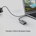 TP-Link UA430C USB Type-C to SD&TF 3.0 Adapter — close-up of braided cable and connector