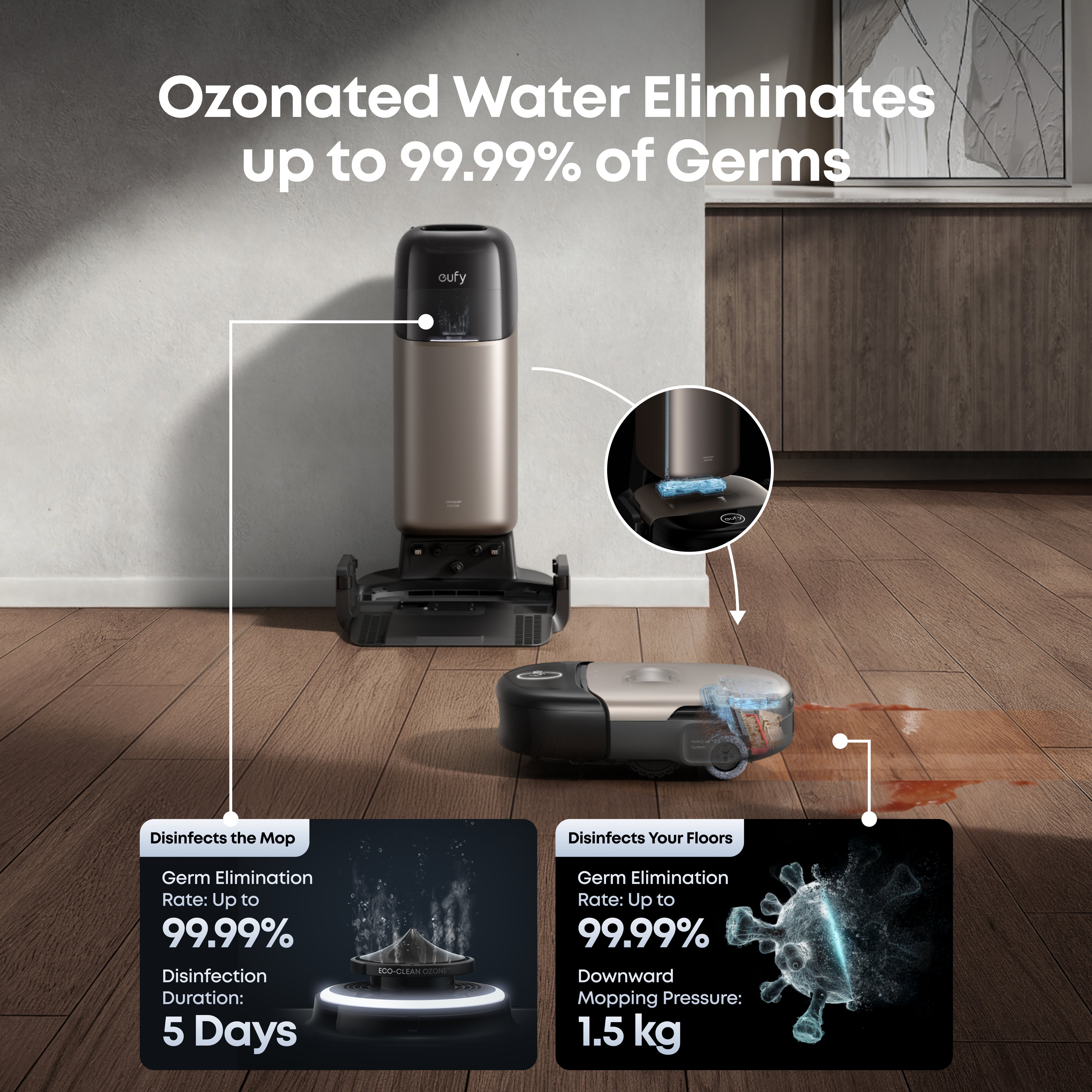 eufy Omni S2 Robot Vacuum & Mop, Black - official product image