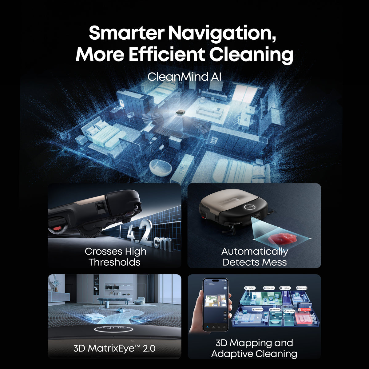 eufy Omni S2 Robot Vacuum & Mop, Black - official product image