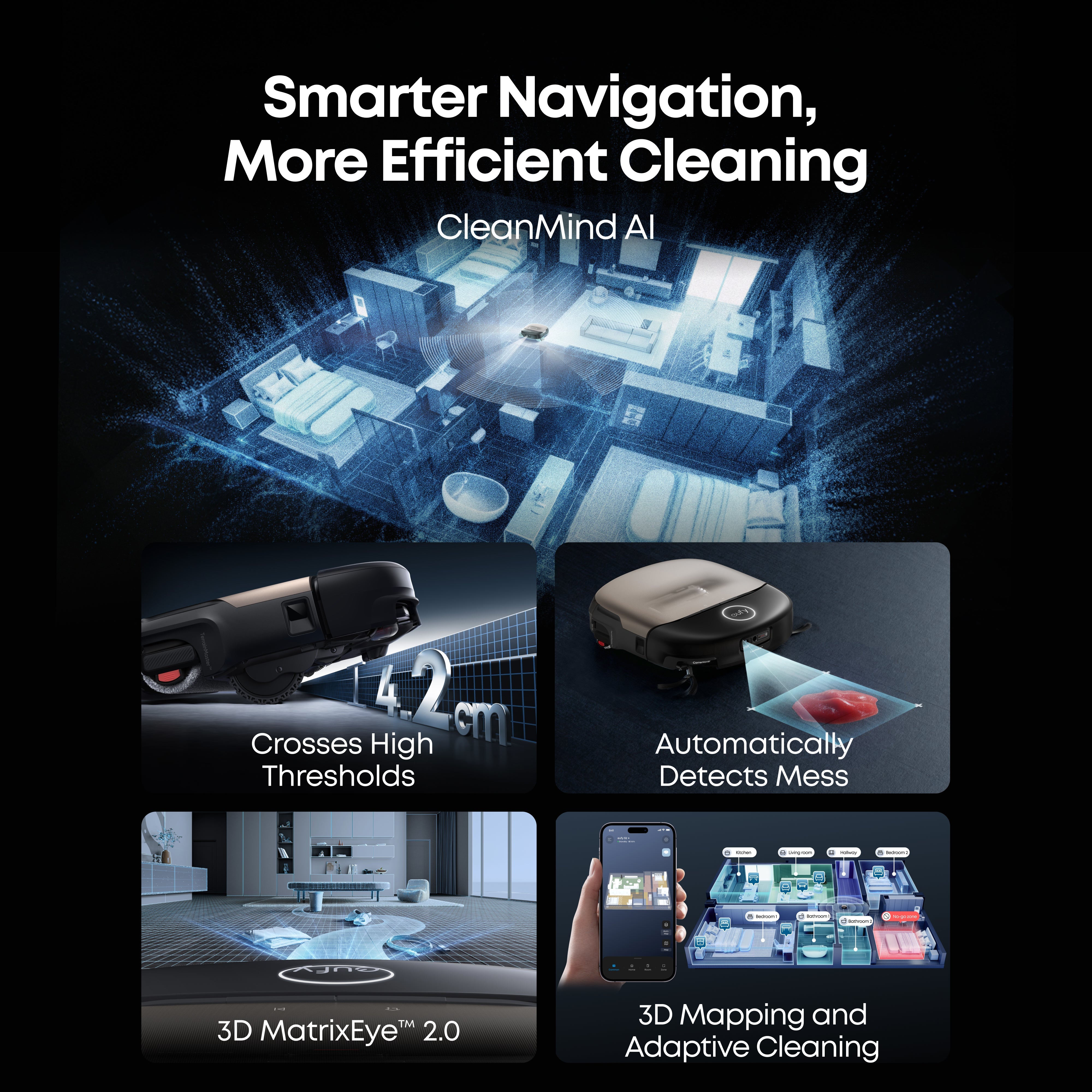 eufy Omni S2 Robot Vacuum & Mop, Black - official product image