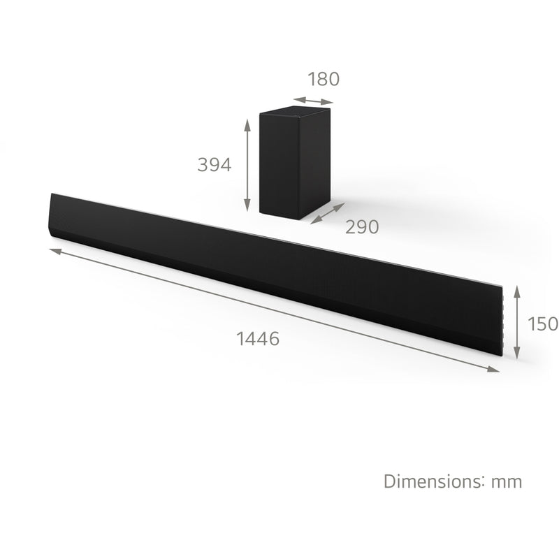 LG USG10TY Sound Bar, Black | USG10TY.DGBRLLK