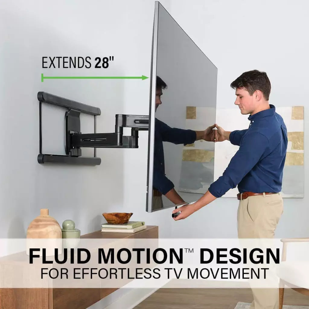 SANUS Advanced Full-Motion 4D + Shift TV Wall Mount 42"-90" - official product image