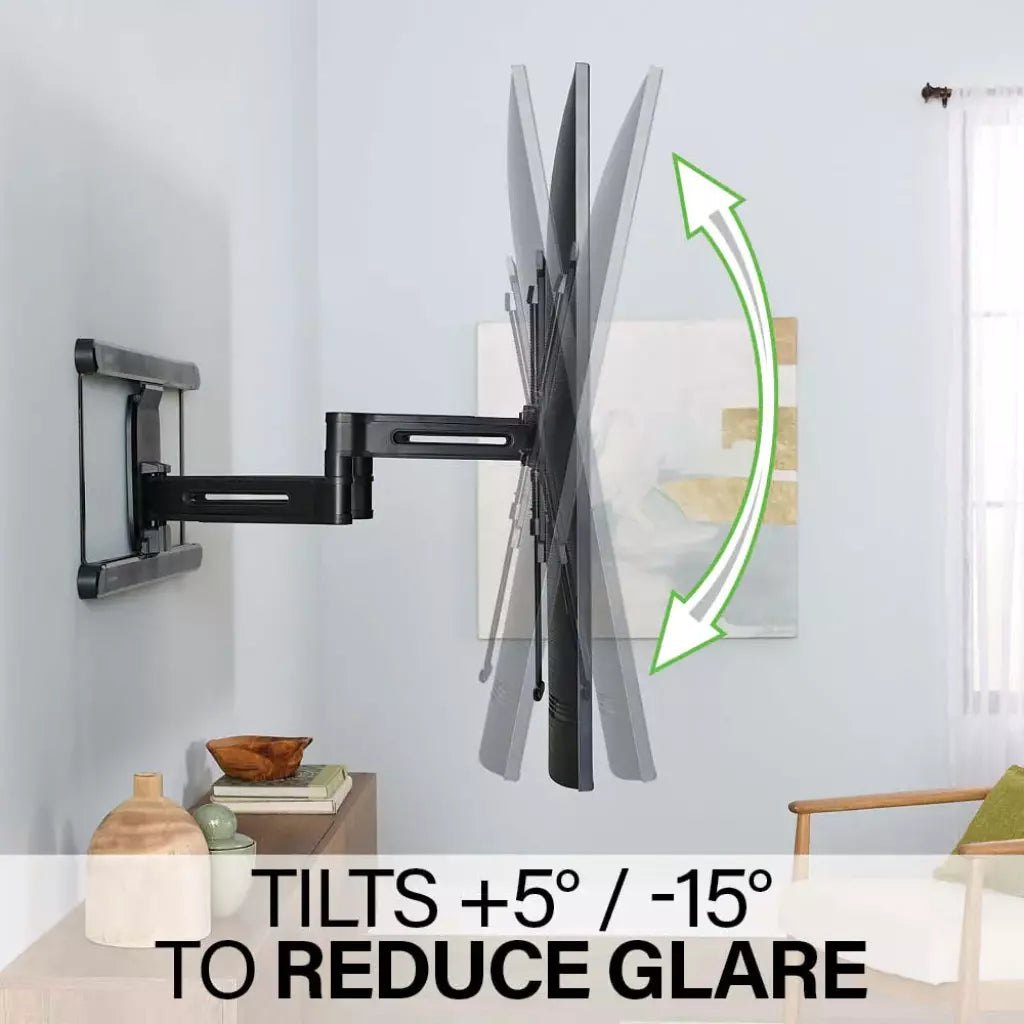 SANUS Advanced Full-Motion 4D + Shift TV Wall Mount 42"-90" - official product image
