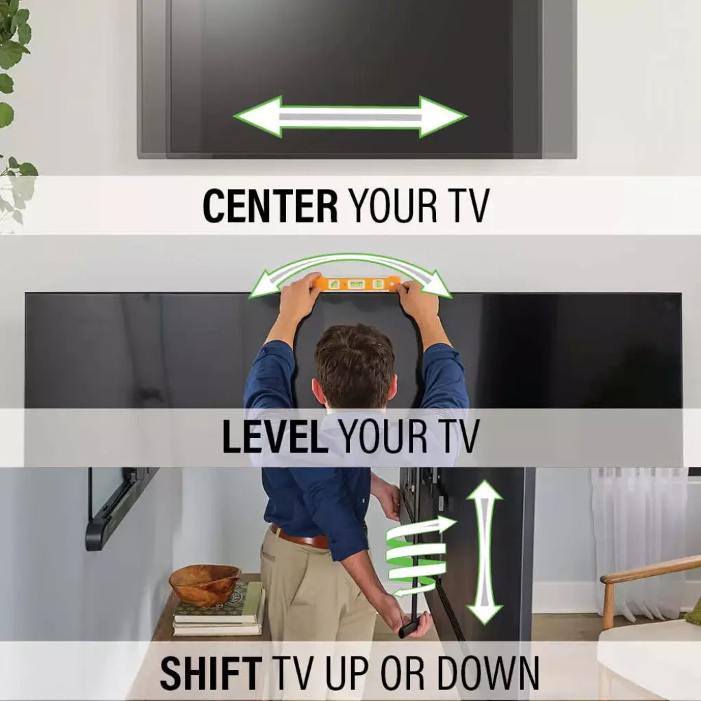 SANUS Advanced Full-Motion 4D + Shift TV Wall Mount 42"-90" - official product image