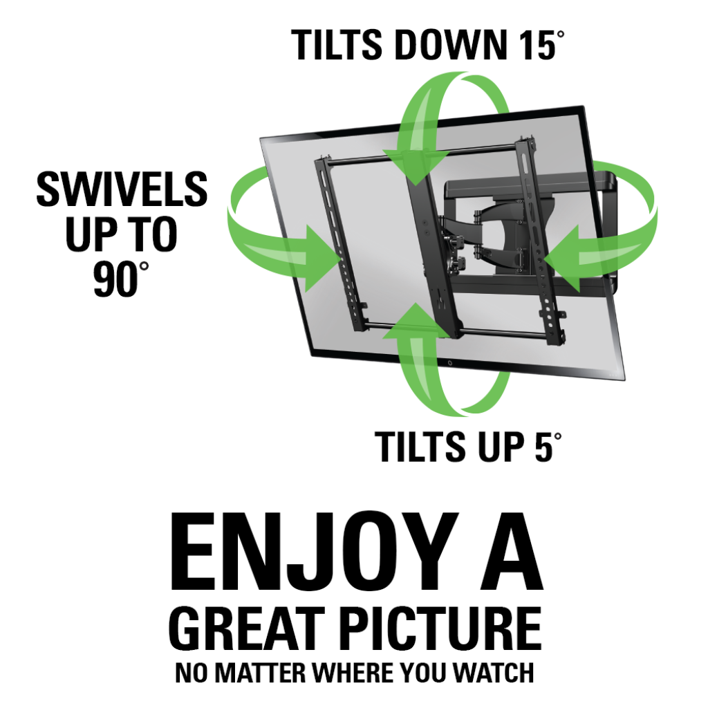 SANUS Full-Motion TV Wall Mount 37"-55" - official product image