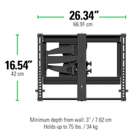 SANUS Full-Motion TV Wall Mount 37"-55" - official product image